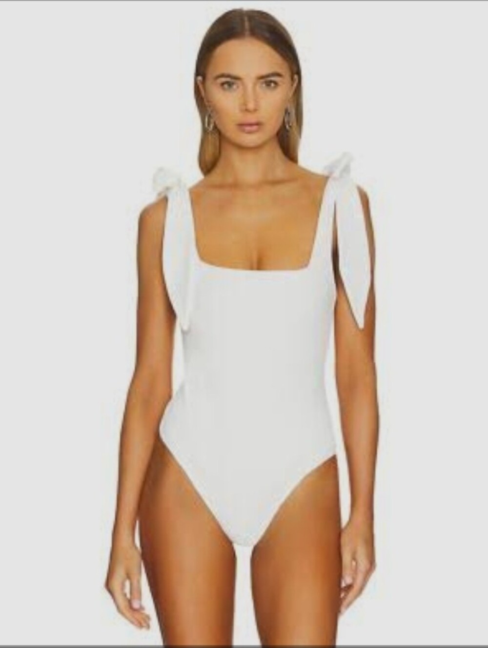 Show Me Your MuMu || White Tie-Shoulder Bodysuit NWT